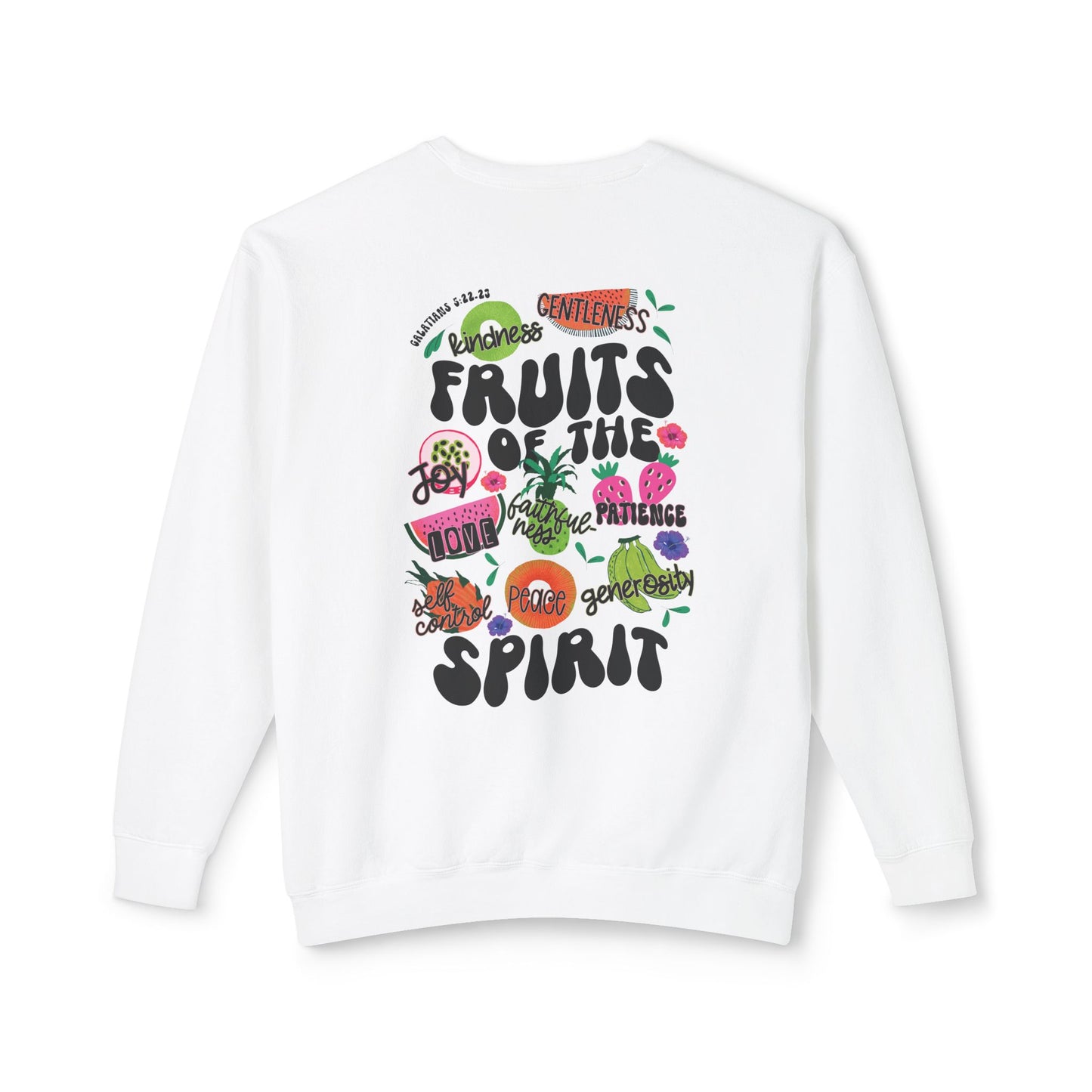 Fruits of the Spirit  Lightweight Crewneck Sweatshirt Comfort Colors