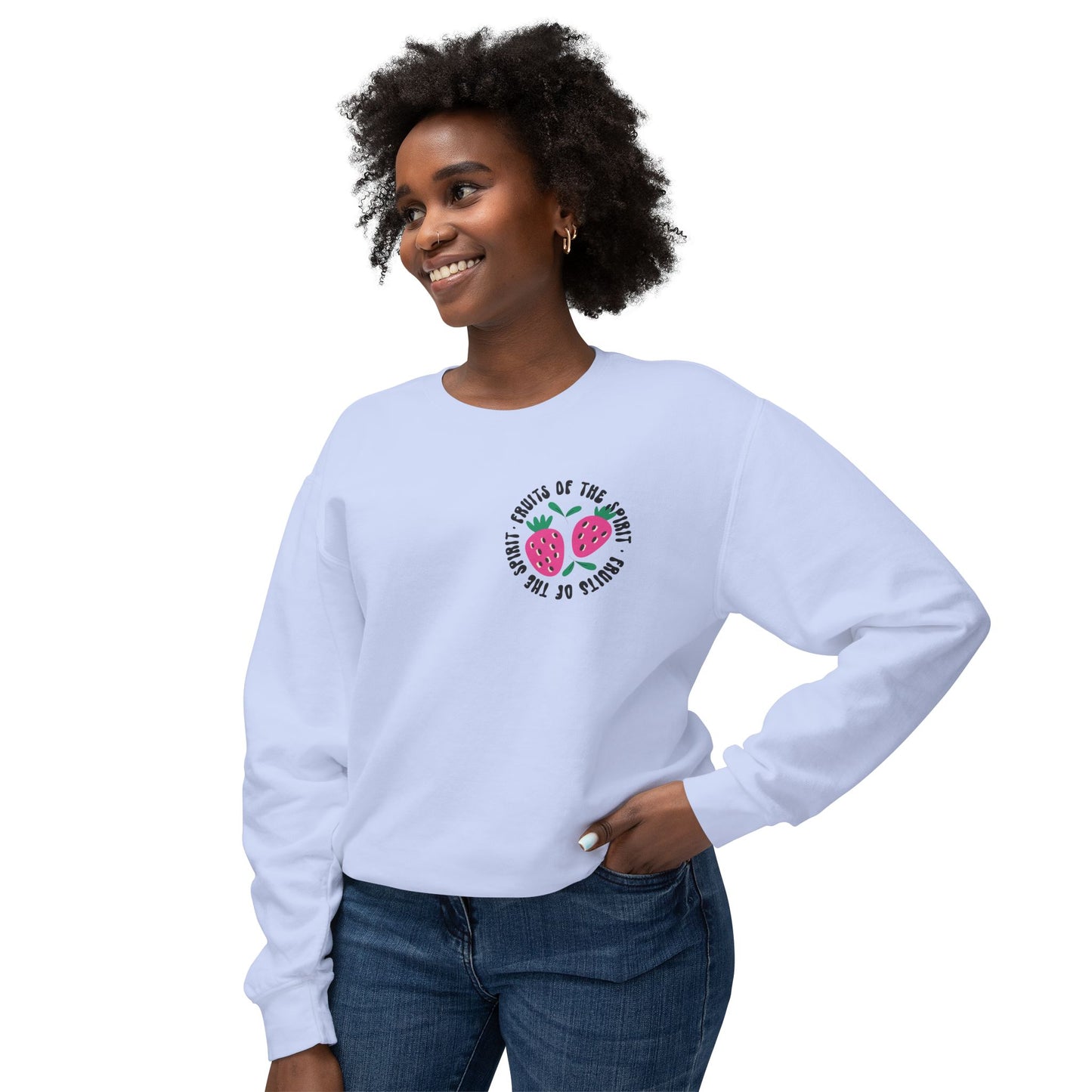 Fruits of the Spirit  Lightweight Crewneck Sweatshirt Comfort Colors