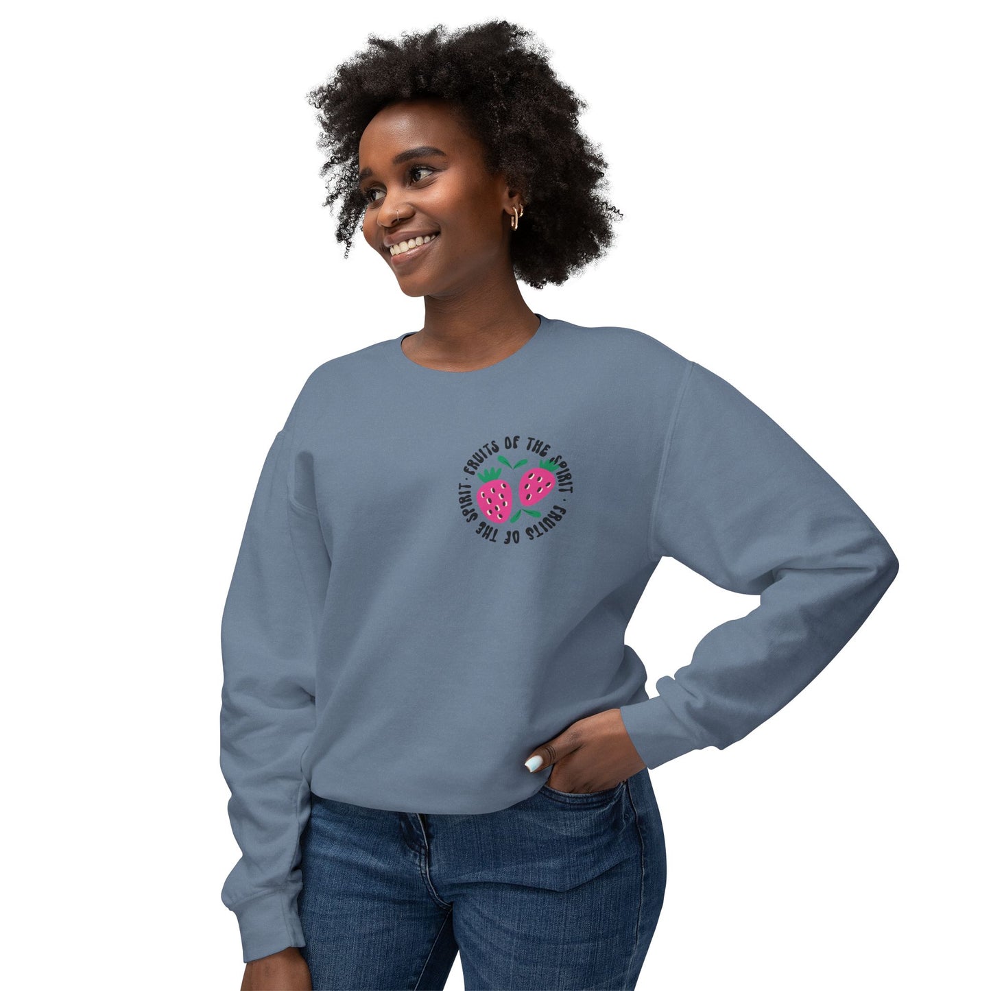 Fruits of the Spirit  Lightweight Crewneck Sweatshirt Comfort Colors