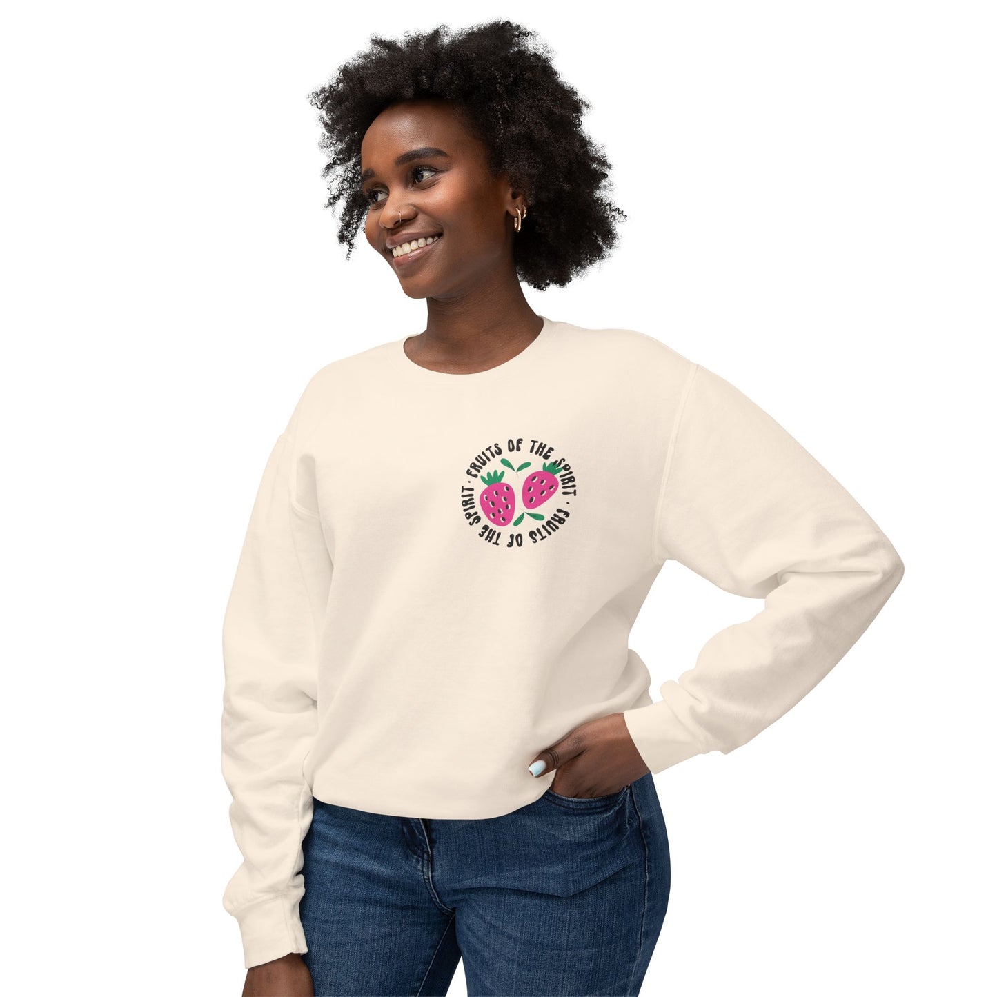 Fruits of the Spirit  Lightweight Crewneck Sweatshirt Comfort Colors