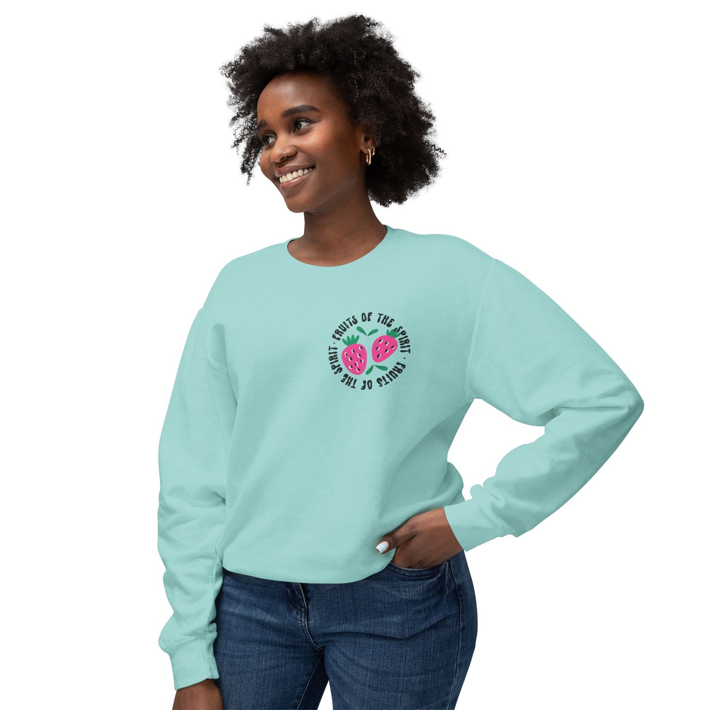 Fruits of the Spirit  Lightweight Crewneck Sweatshirt Comfort Colors