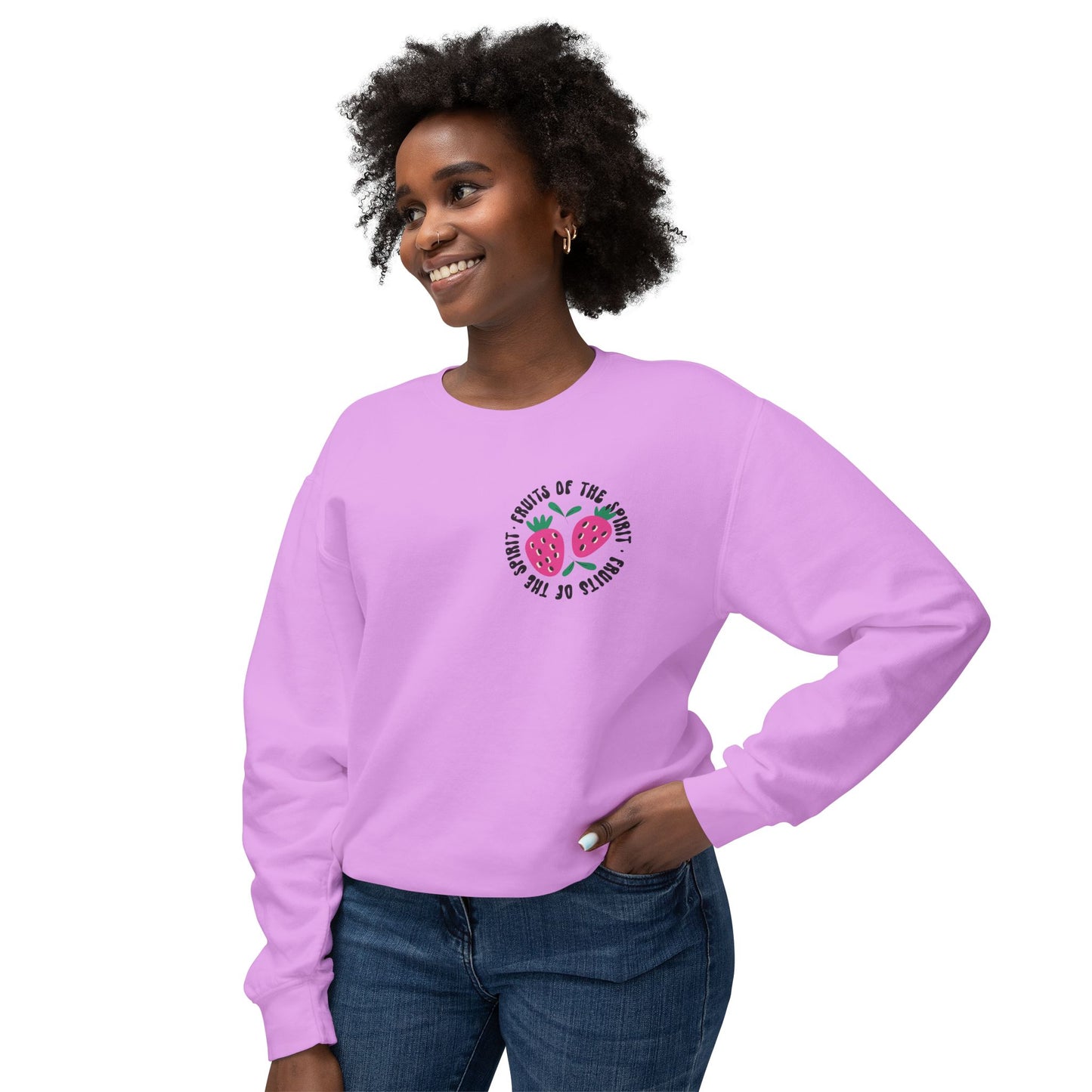 Fruits of the Spirit  Lightweight Crewneck Sweatshirt Comfort Colors