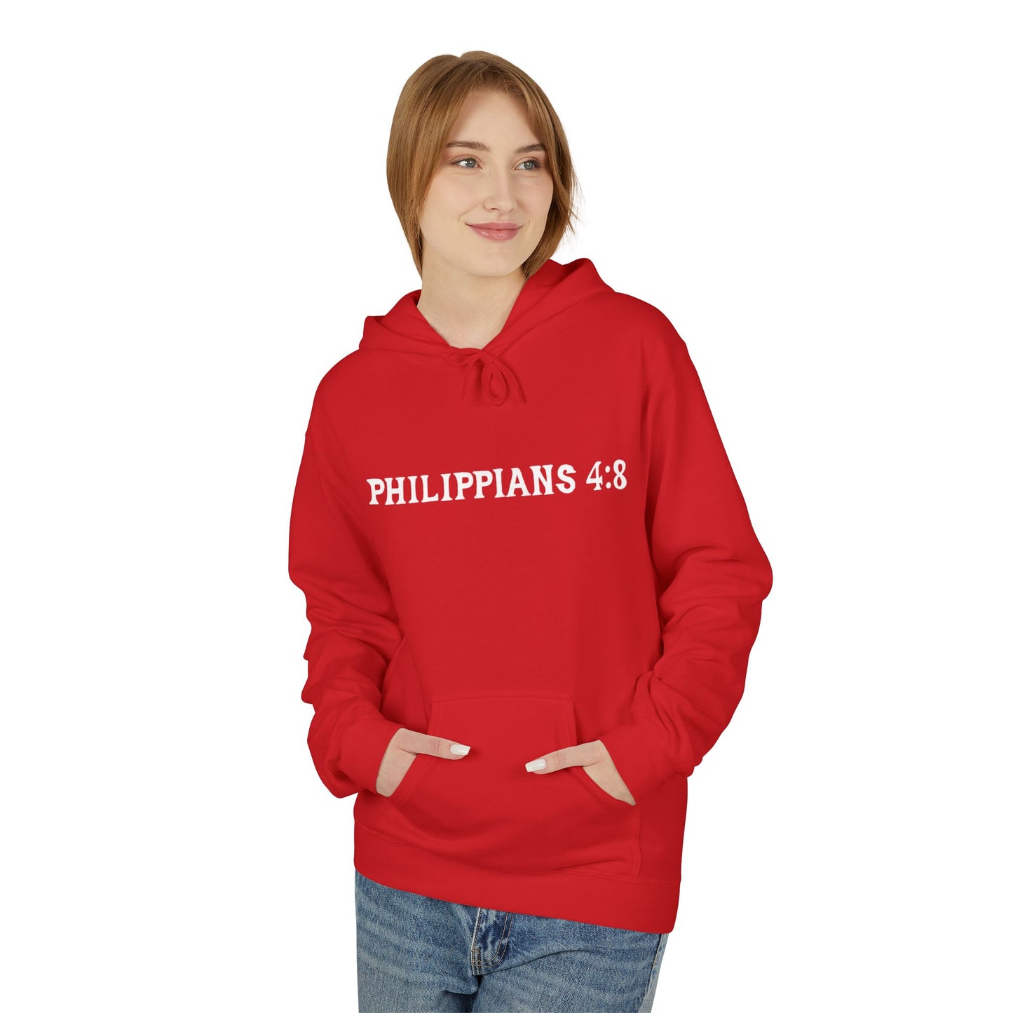 Philippians 4:8 Christian Hoodie For Men And Women Softstyle Fleece Hoodie