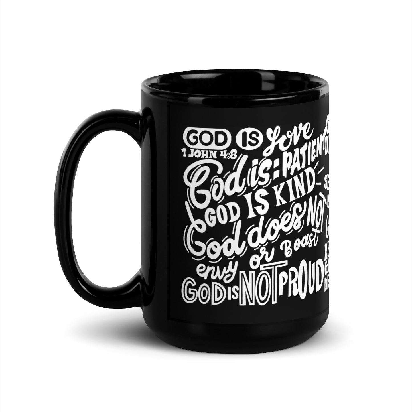 (Brandon's Letters) God Is Love Christian Coffee Mug Kadosh Living