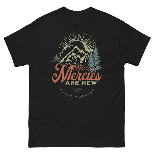 His Mercies Are New Every Morning Christian T-Shirt colors Kadosh Life