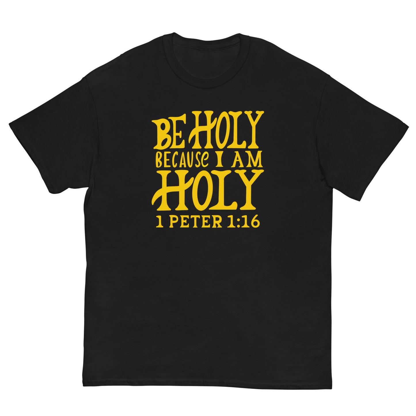 (Brandon's Letters) Be Holy 1 Peter 1:16 Christian T-Shirt for Men and Women Kadosh Living