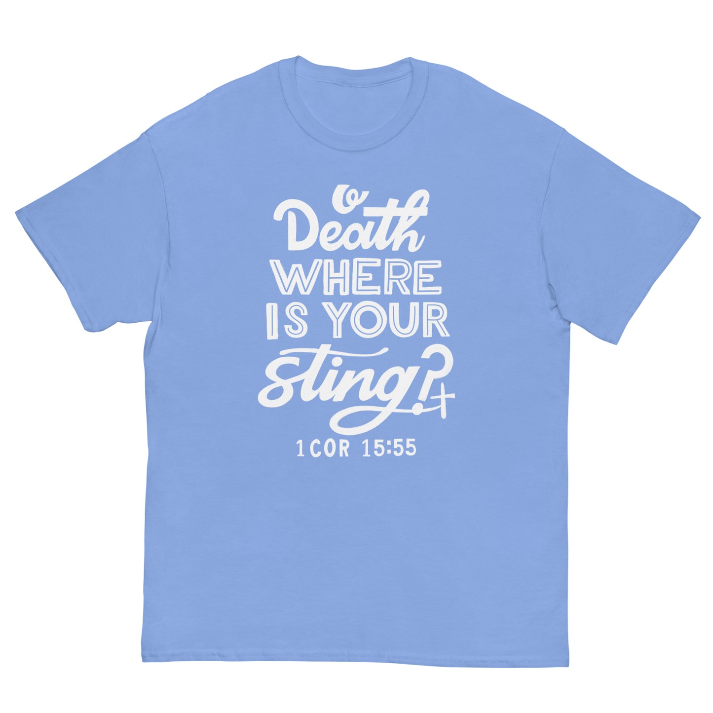 (Brandon's Letters) O Death Where Is Your Sting? Christian T-Shirt for Men and Women Kadosh Living