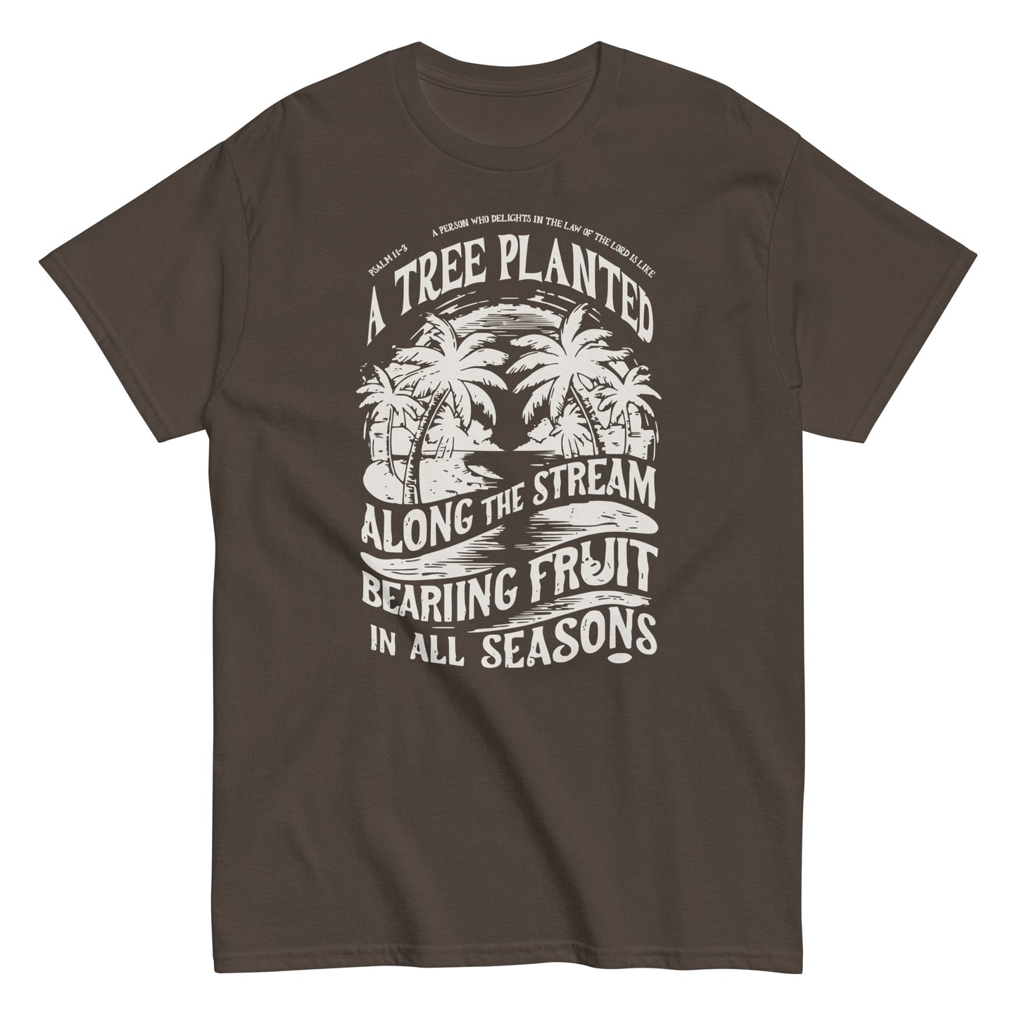 Tree Planted Along The Stream Psalm 1:1-3 Men's Christian T-Shirt Kadosh Life