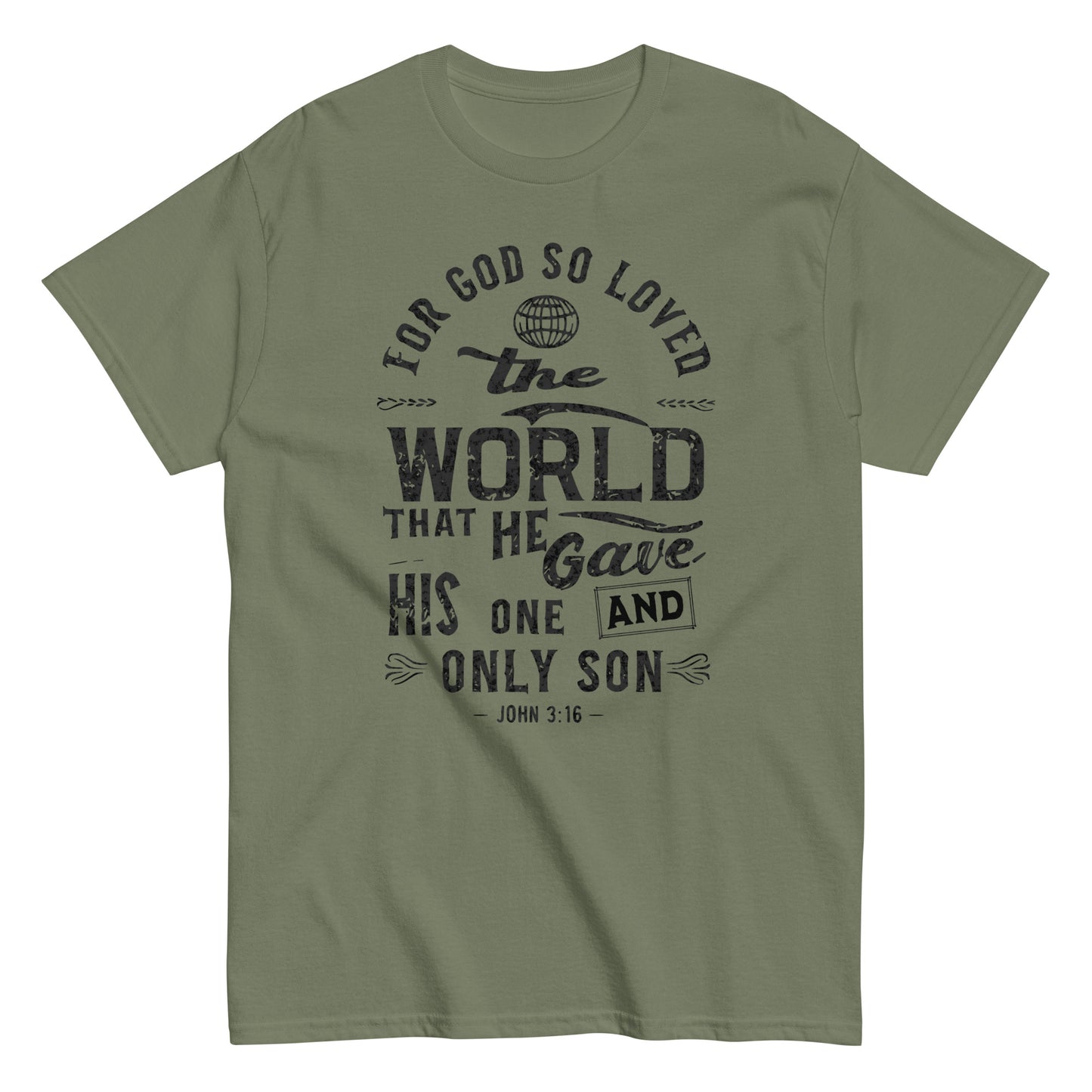 For God So Loved The World John 3:16 Men and Women's Christian T-Shirt Kadosh Life