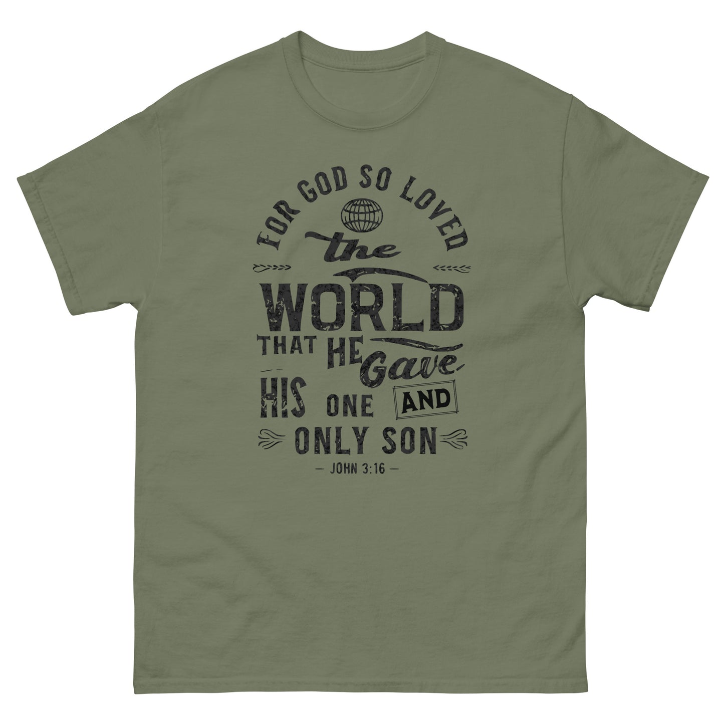 For God So Loved The World John 3:16 Men and Women's Christian T-Shirt Kadosh Life