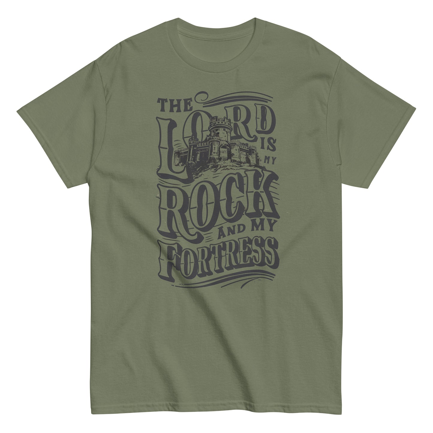 The Lord Is My Rock And My Fortress Men's Christian T-Shirt Kadosh Life