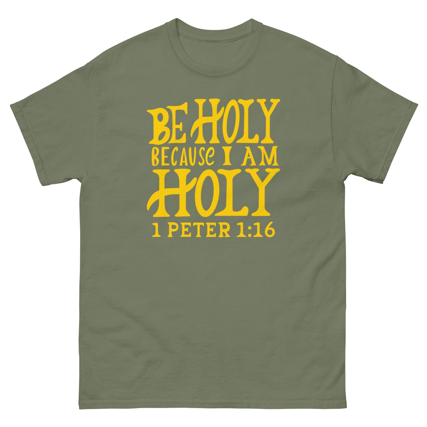 (Brandon's Letters) Be Holy 1 Peter 1:16 Christian T-Shirt for Men and Women Kadosh Living