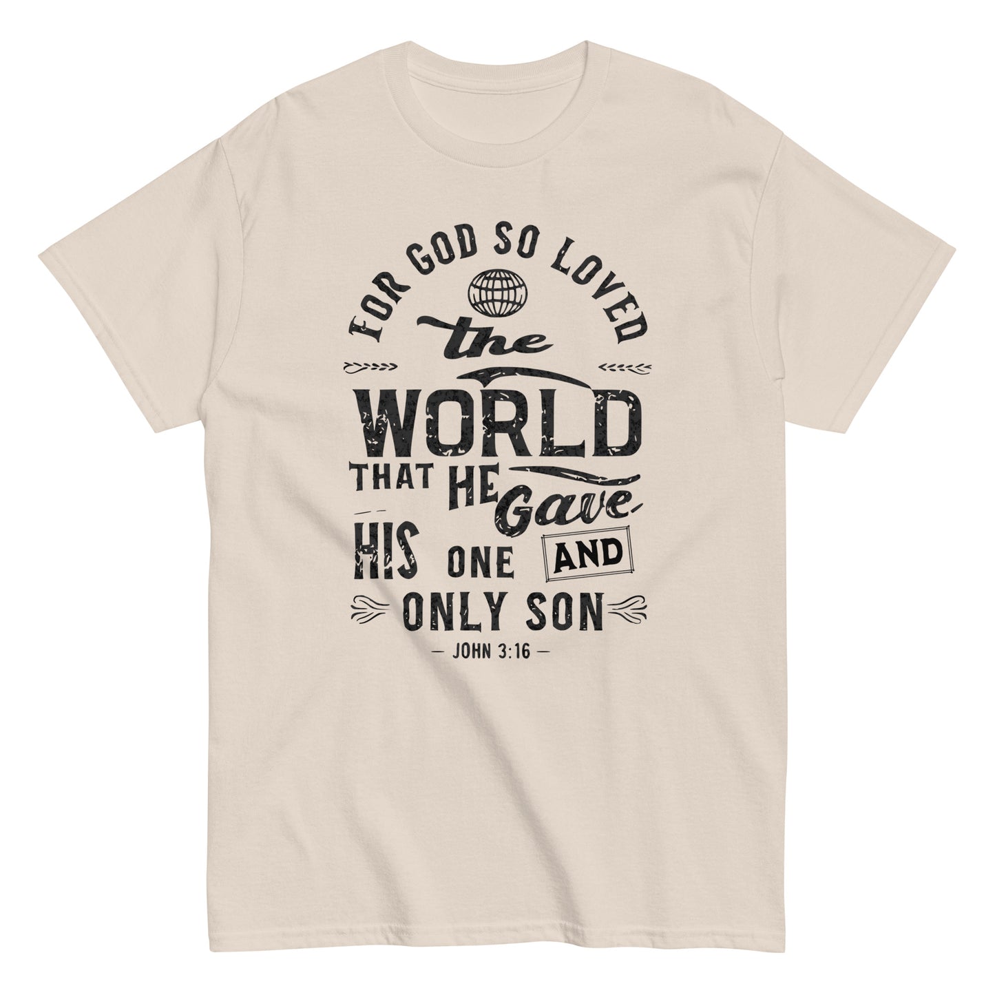 For God So Loved The World John 3:16 Men and Women's Christian T-Shirt Kadosh Life