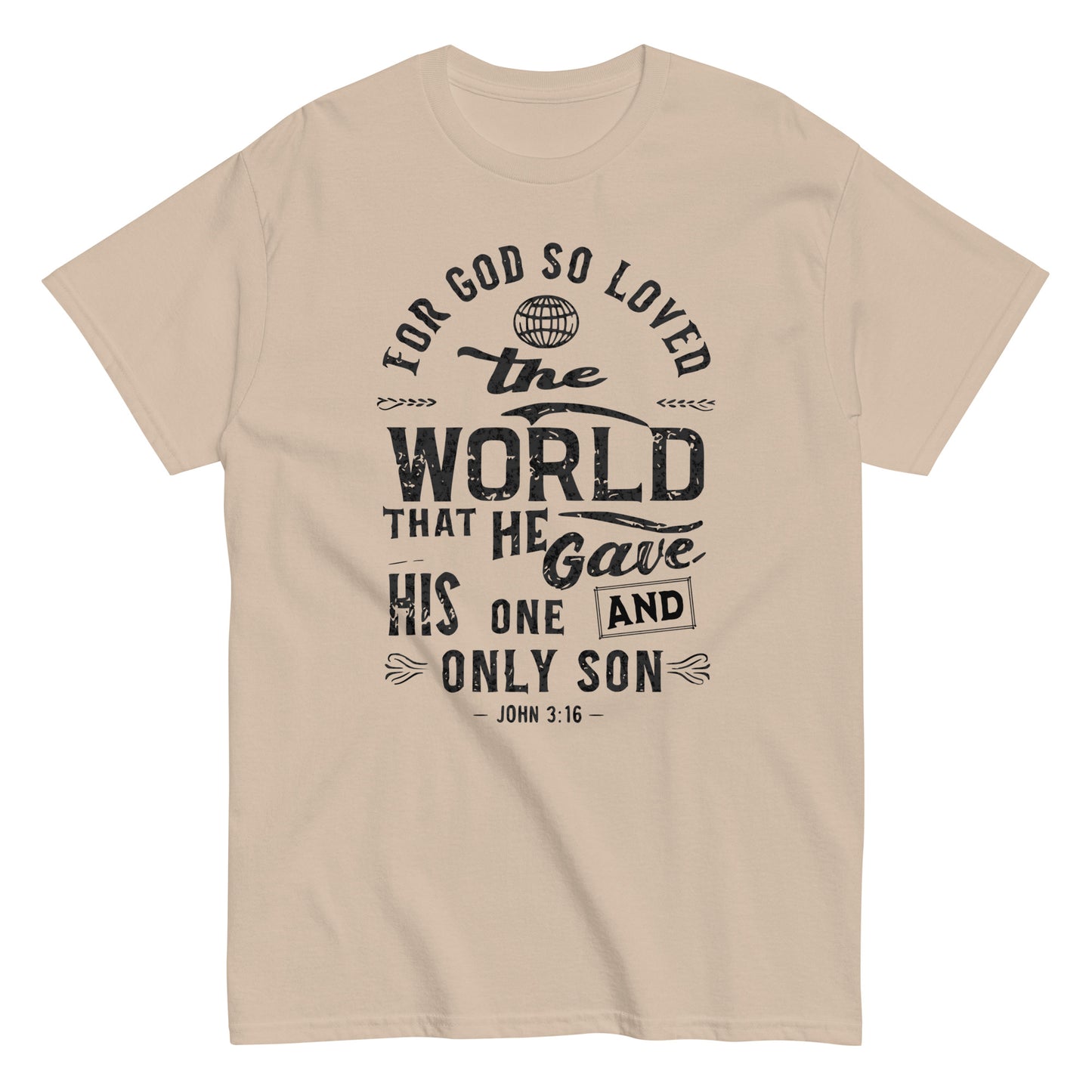 For God So Loved The World John 3:16 Men and Women's Christian T-Shirt Kadosh Life