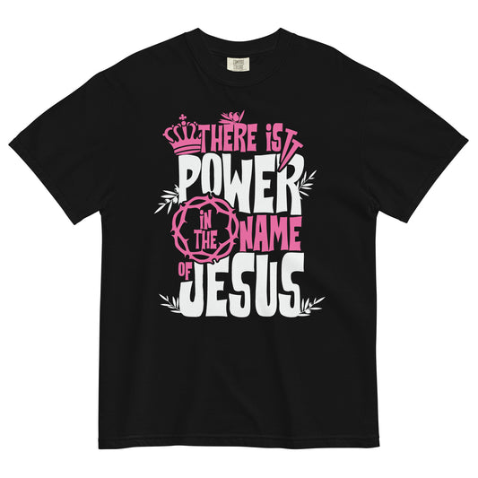 There Is Power In The Name of Jesus Pink Christian T-Shirt Kadosh Life