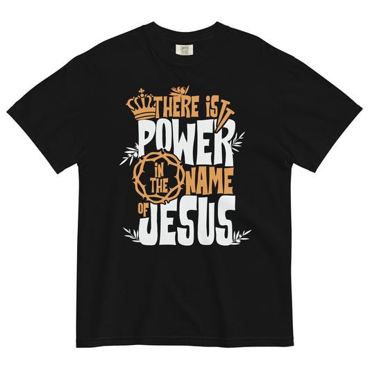 There Is Power In The Name of Jesus Gold Christian T-Shirt Kadosh Life