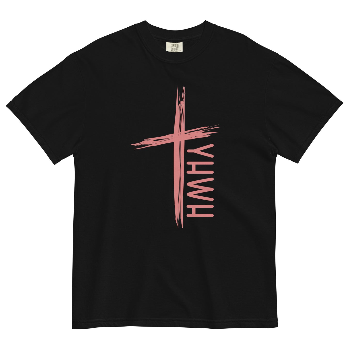 YHWH Cross Women's Christian T-Shirt Pink Kadosh Life