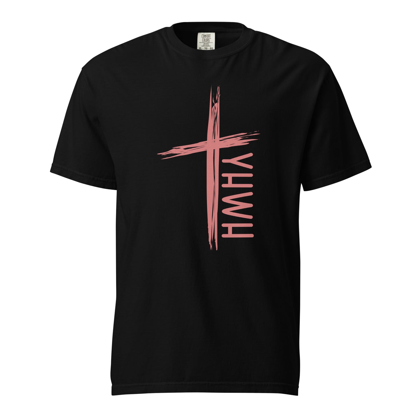 YHWH Cross Women's Christian T-Shirt Pink Kadosh Life