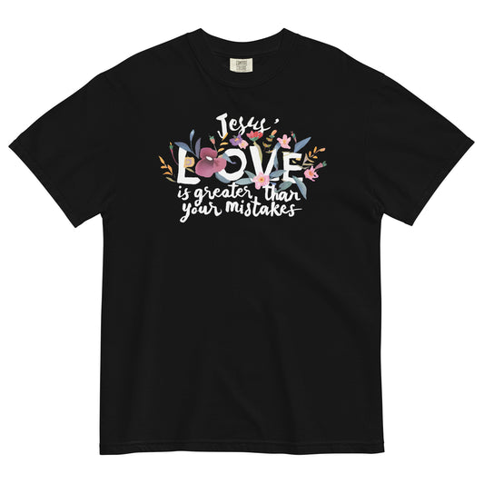 Jesus' Love Is Greater Than Your Mistakes Women's Christian T-Shirts Kadosh Life