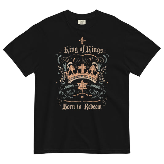 Christmas Christian T-Shirt For Women King of Kings Born To Redeem Kadosh Life