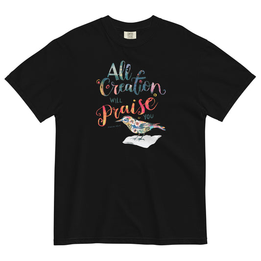 All Creation Will Praise You Psalm 66:4 Praise and Worship Women's Christian T-Shirt Kadosh Life