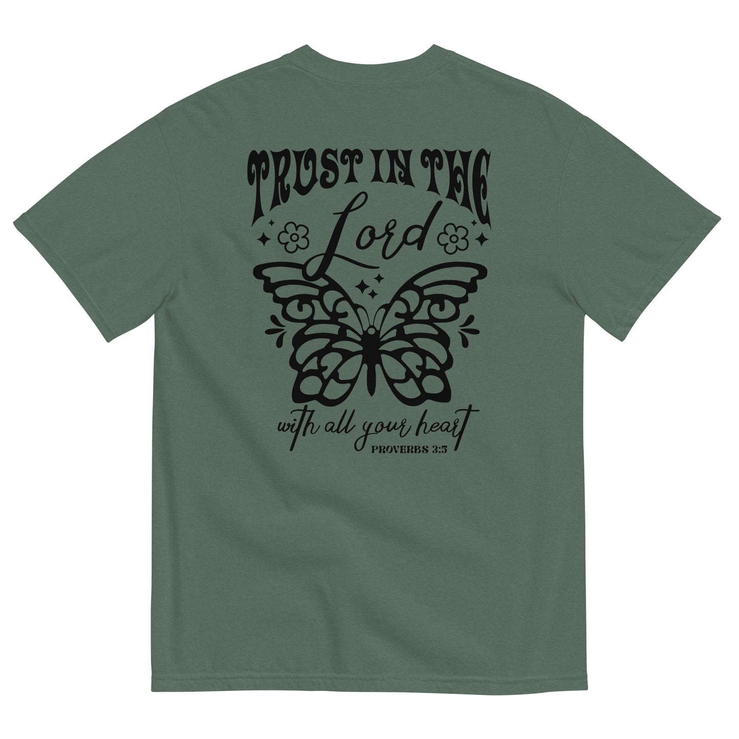 Trust In The Lord With All Your Heart Proverbs 3:5 Christian T-Shirt Comfort Colors Kadosh Life