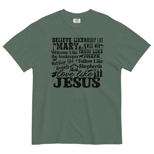 Christmas Christian T-Shirt For Women King Love Like Jesus black Kadosh Life