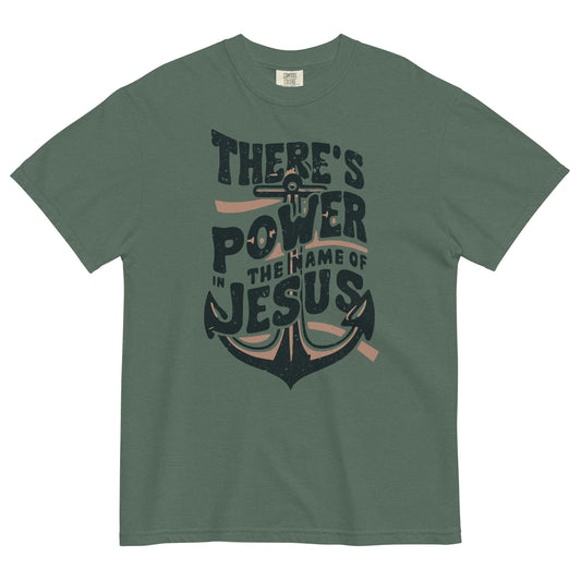 There's Power In The Name Of Jesus Men's Christian T-Shirt Kadosh Life