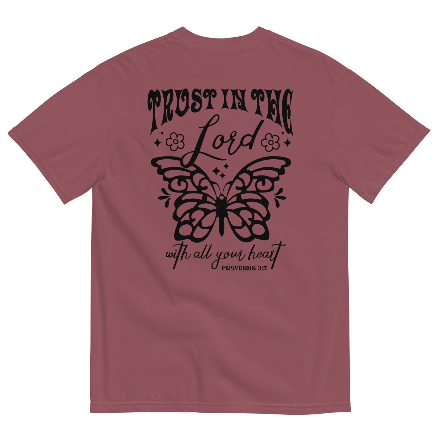 Trust In The Lord With All Your Heart Proverbs 3:5 Christian T-Shirt Comfort Colors Kadosh Life