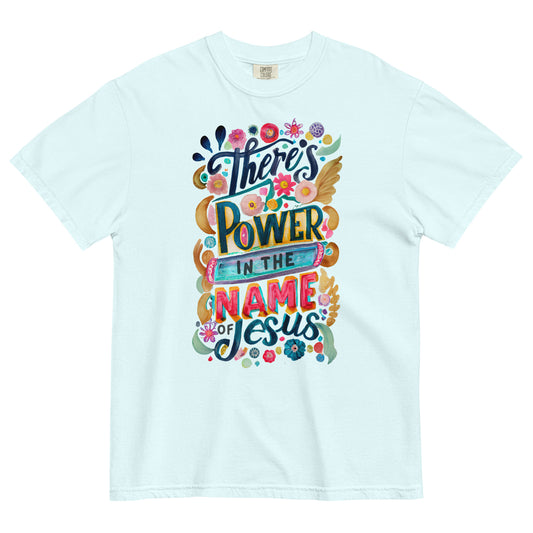 There' Power In The Name of Jesus Floral Women's Christian T-Shirt Kadosh Life