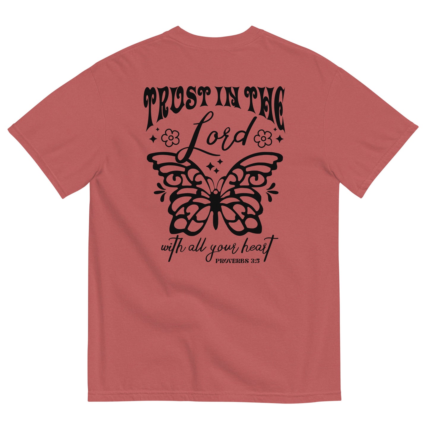 Trust In The Lord With All Your Heart Proverbs 3:5 Christian T-Shirt Comfort Colors Kadosh Life