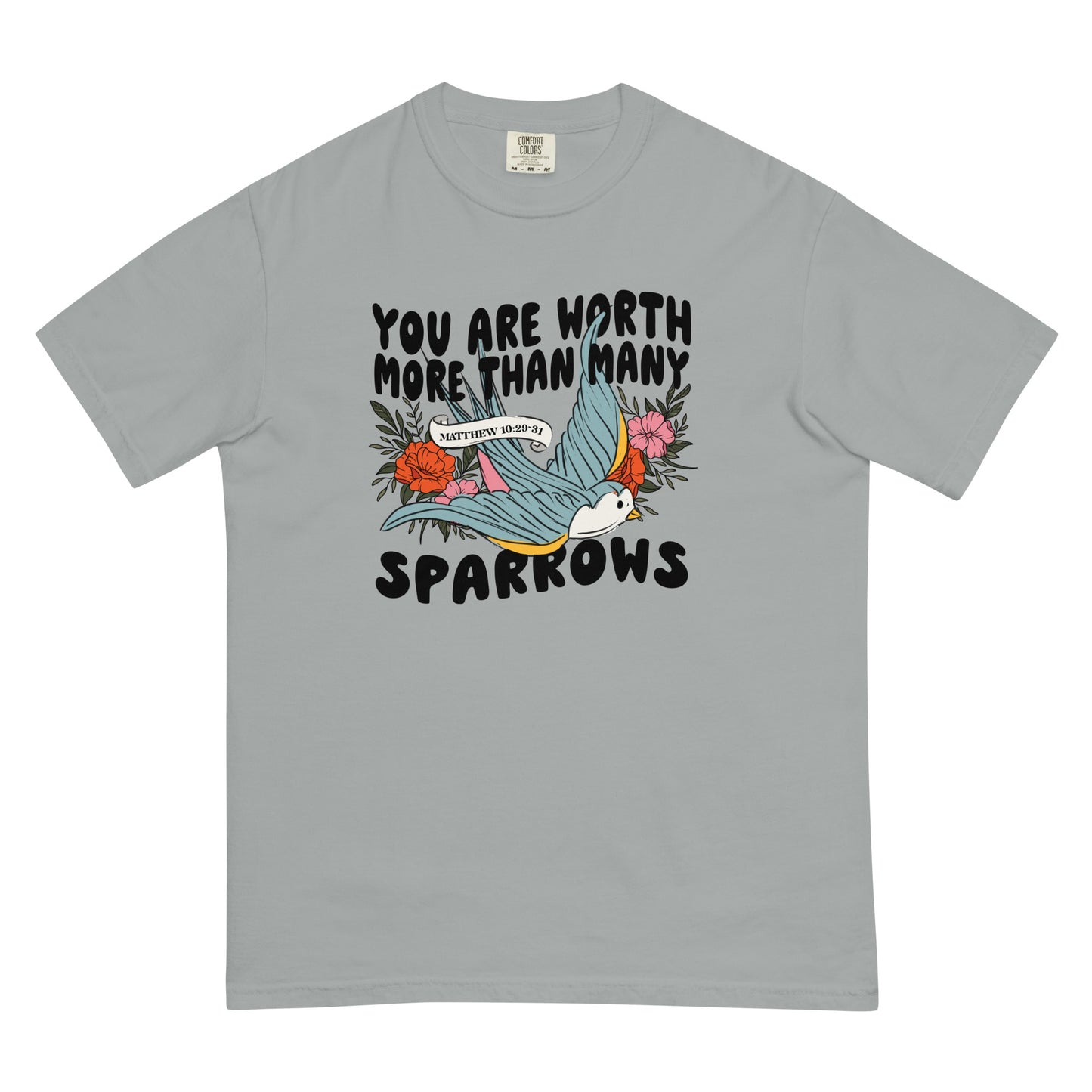 You Are Worth More Than Many Sparrows Women's Christian T-Shirt Kadosh Life