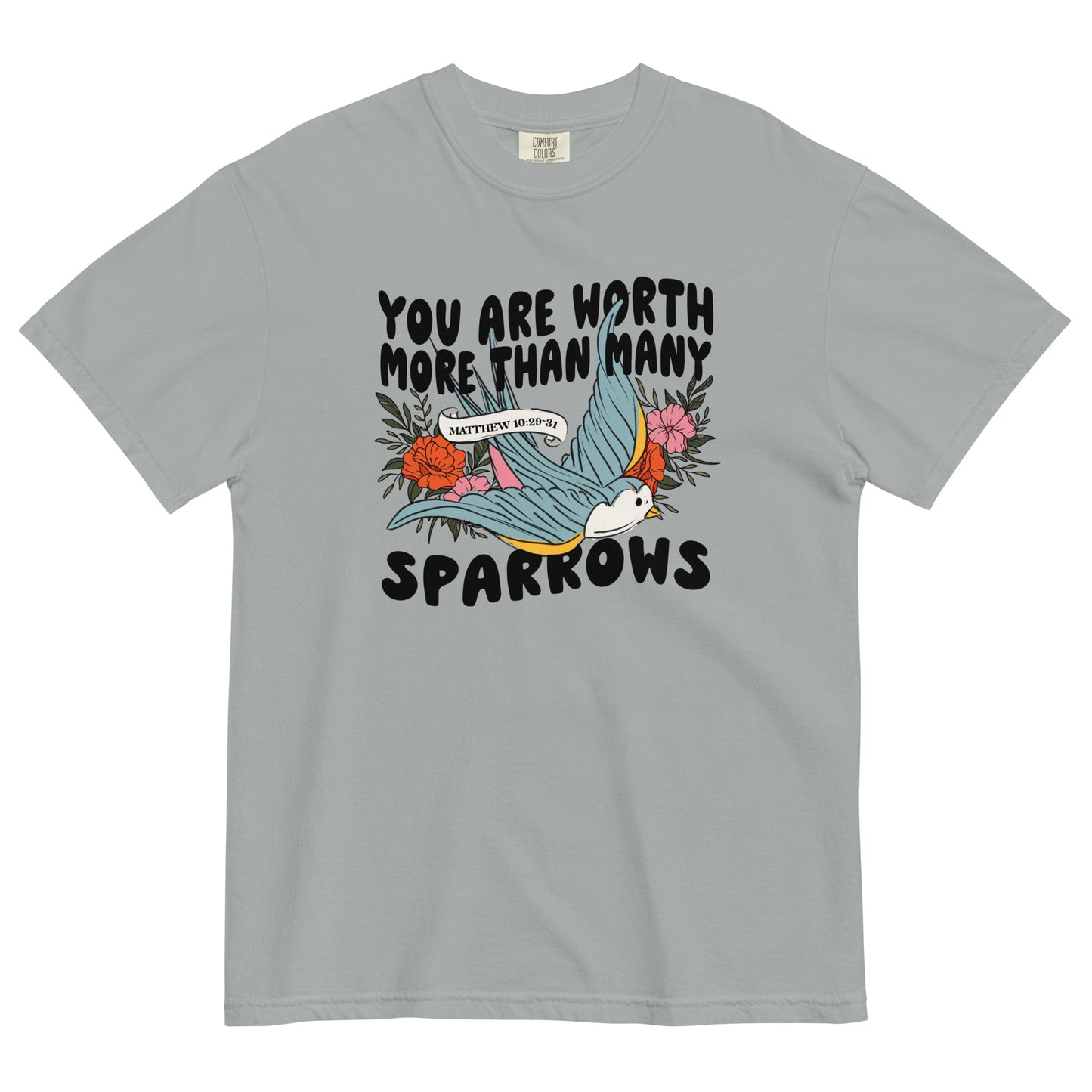 You Are Worth More Than Many Sparrows Women's Christian T-Shirt Kadosh Life