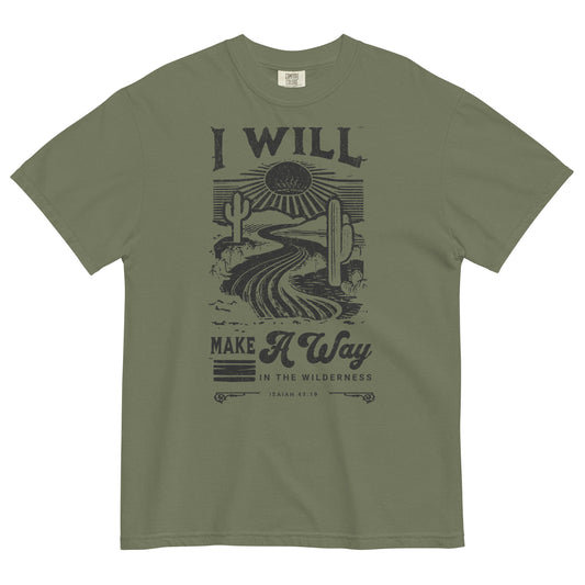 I Will Make A Way Isaiah 43:19 Men and Women's Christian T-Shirt black Kadosh Life