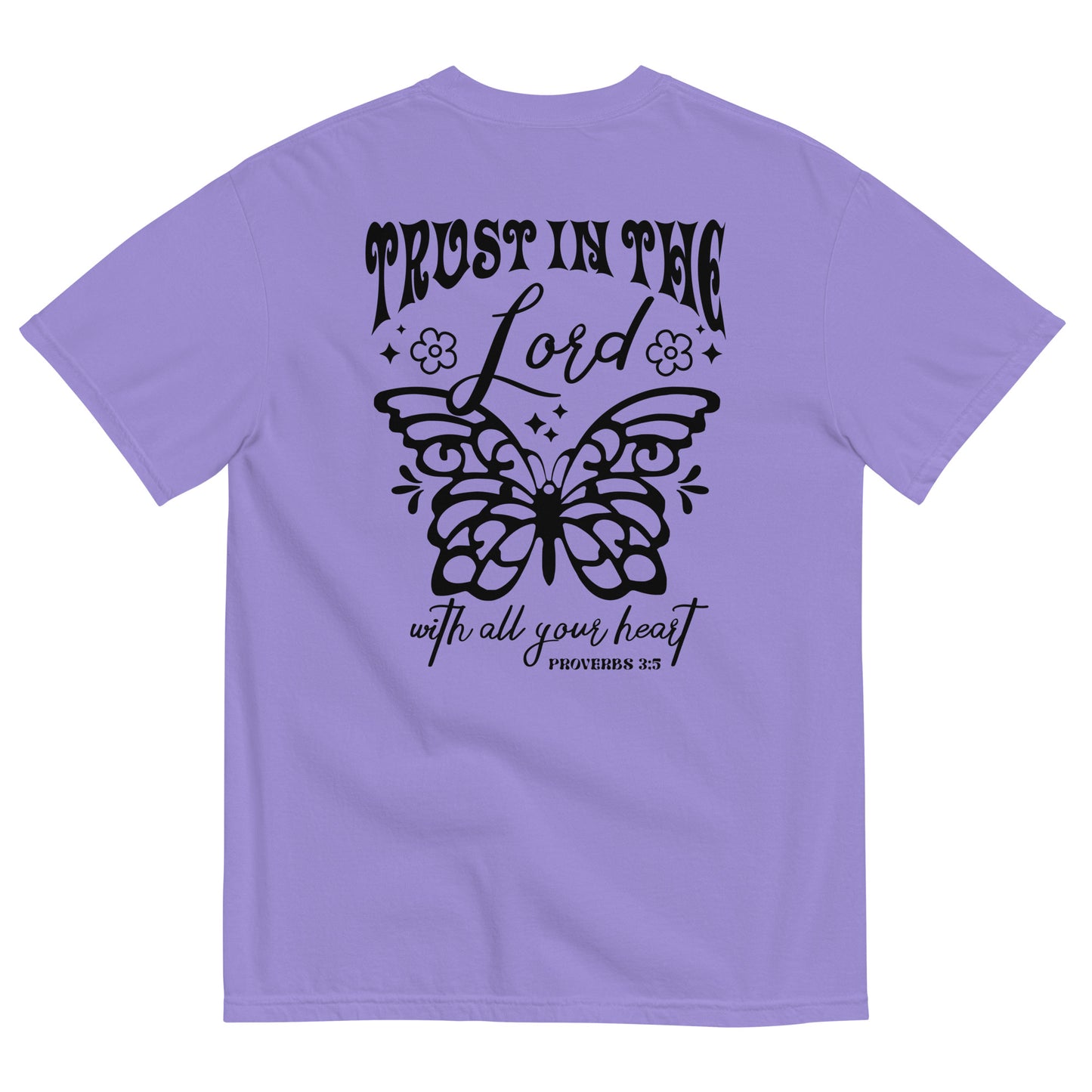 Trust In The Lord With All Your Heart Proverbs 3:5 Christian T-Shirt Comfort Colors Kadosh Life