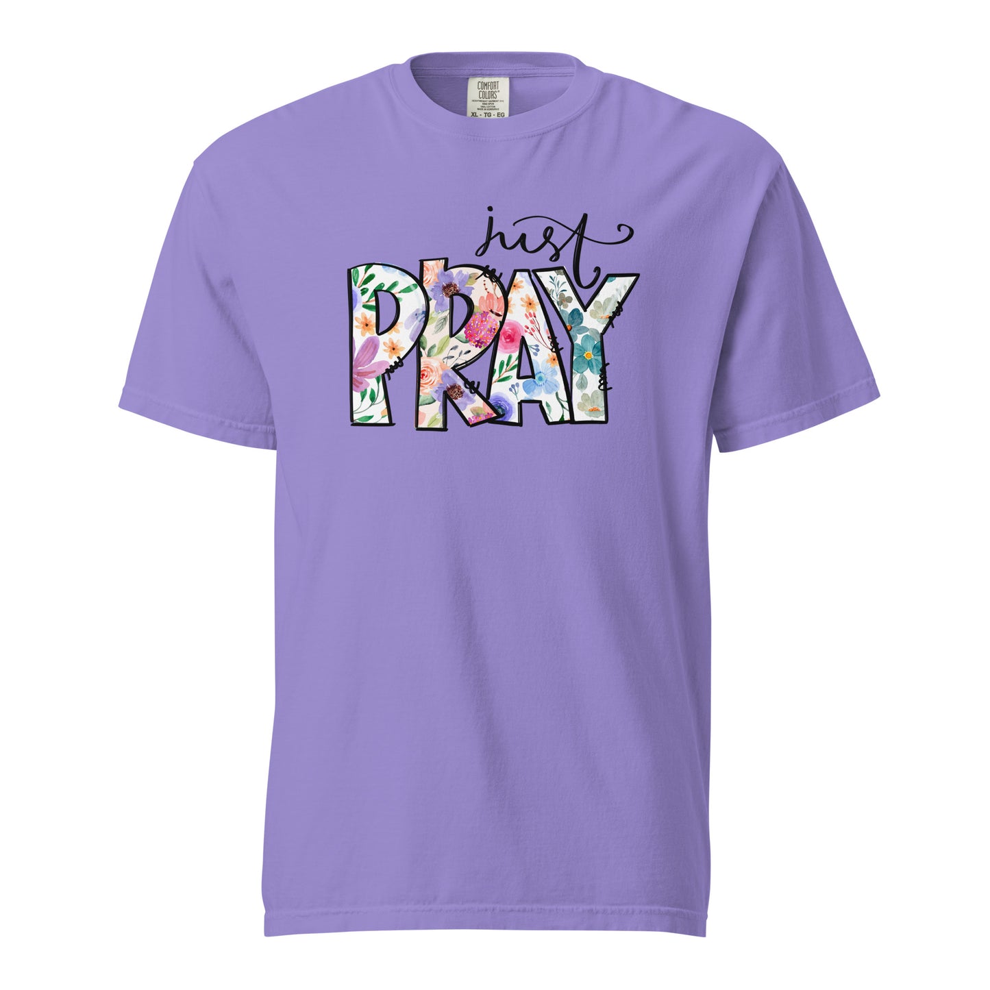 Just Pray Women's Christian T-Shirt Kadosh Life