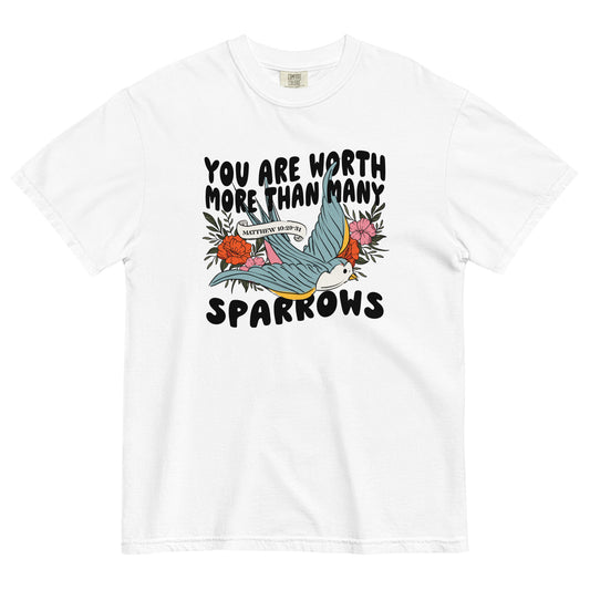 You Are Worth More Than Many Sparrows Women's Christian T-Shirt Kadosh Life