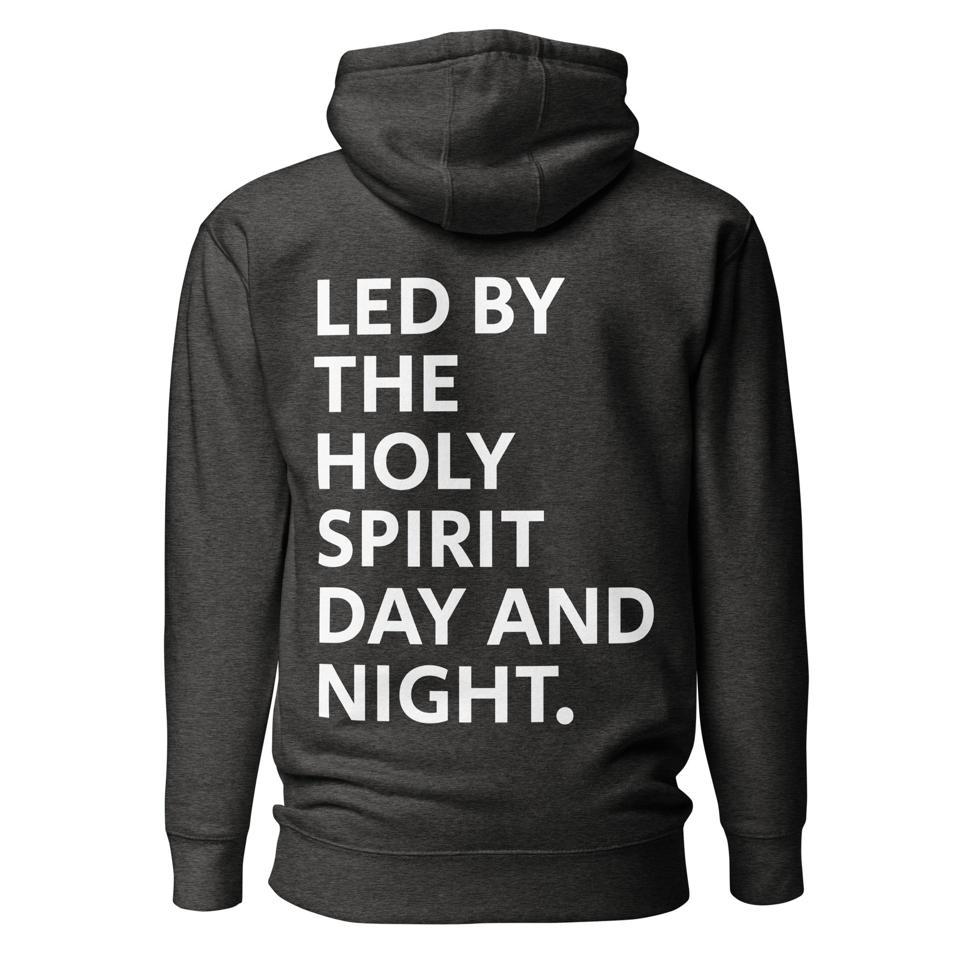 Led By The Holy Spirit Unisex Christian Hoodie Hoodies Charcoal Heather Kadosh Life