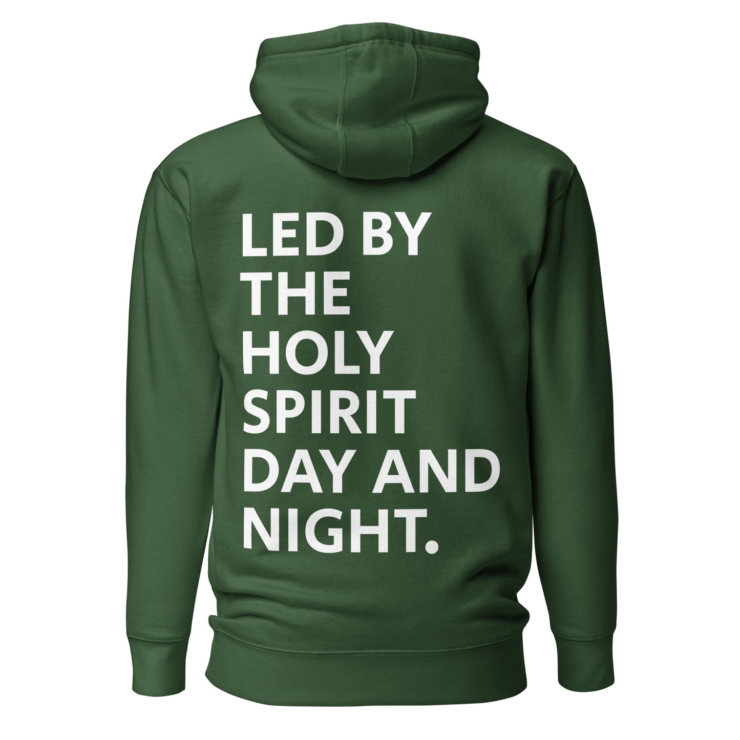 Led By The Holy Spirit Unisex Christian Hoodie Hoodies Forest Green Kadosh Life