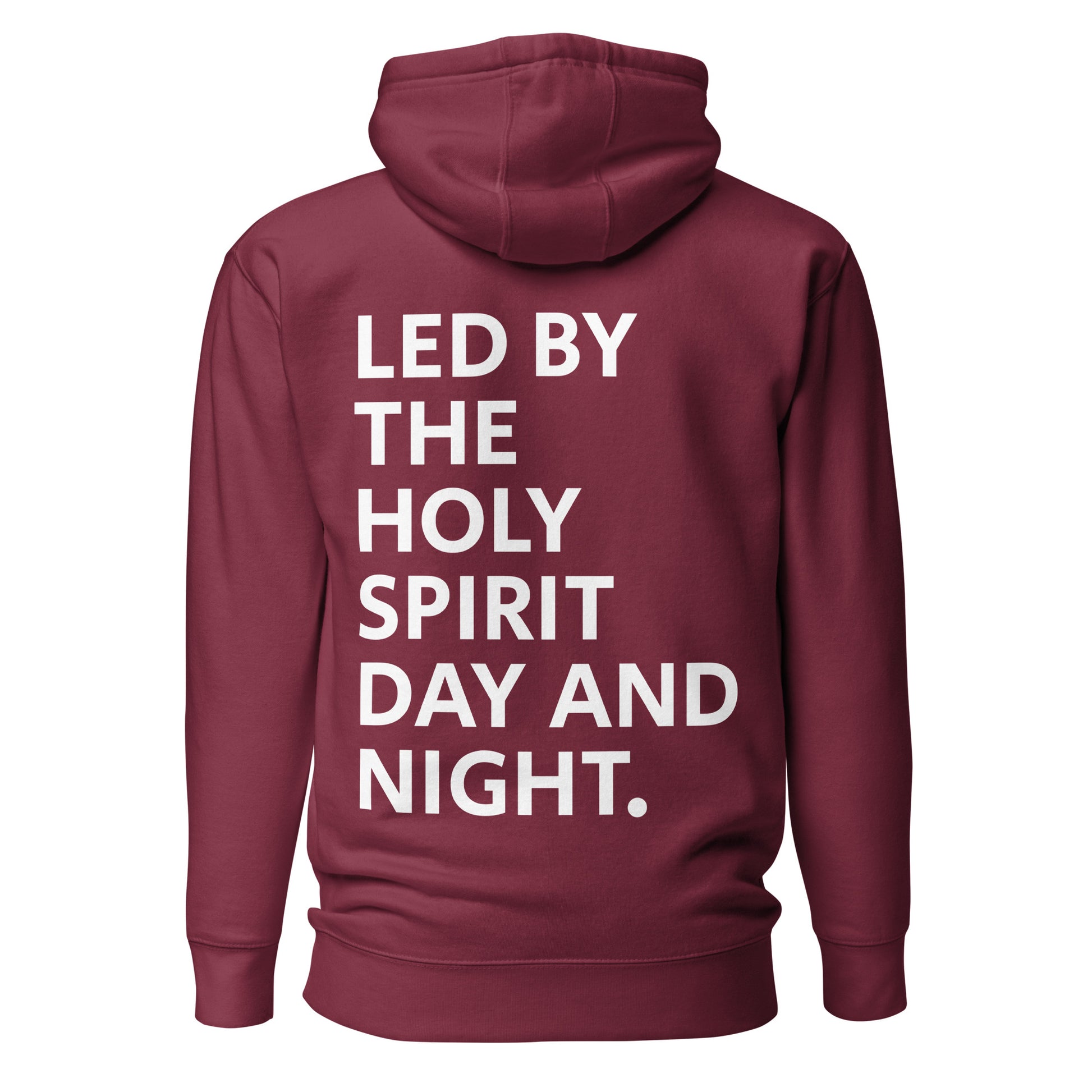 Led By The Holy Spirit Unisex Christian Hoodie Hoodies Maroon Kadosh Life