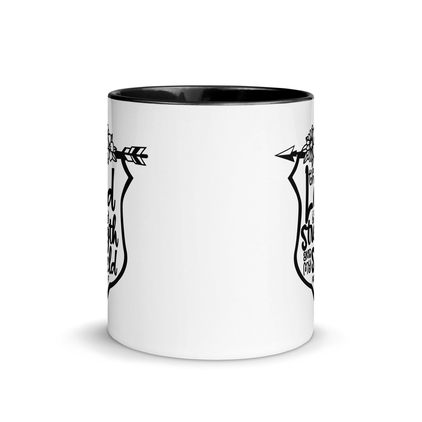 Faith Bible Verse Coffee Mug The Lord Is My Strength and My Shield Psalm 28:7 Kadosh Life