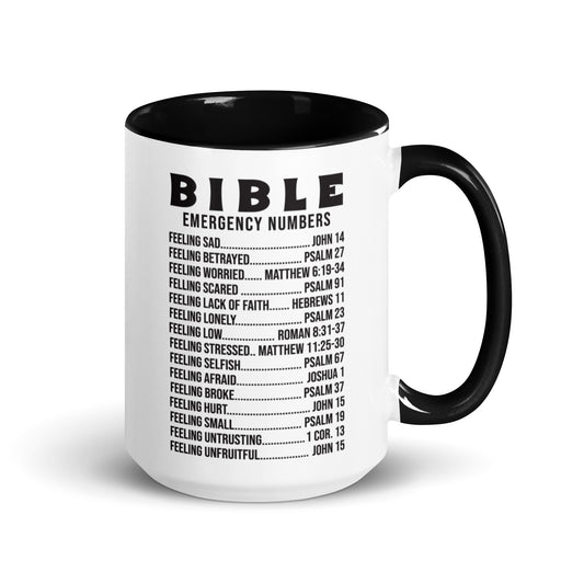 Bible Emergency Numbers Christian Mug Kadosh Life